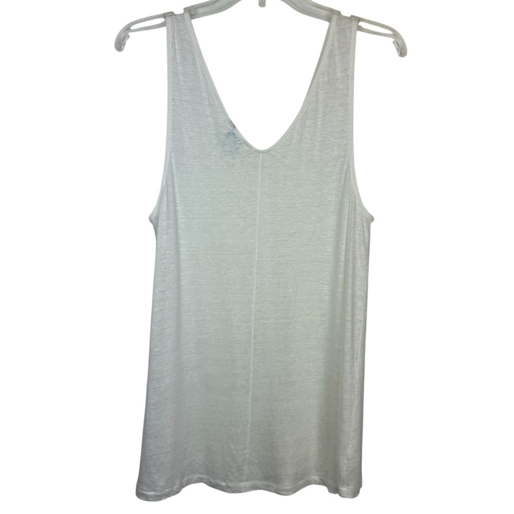 Sundance 100% Linen Long line Tank Top Size S - Picture 3 of 8
